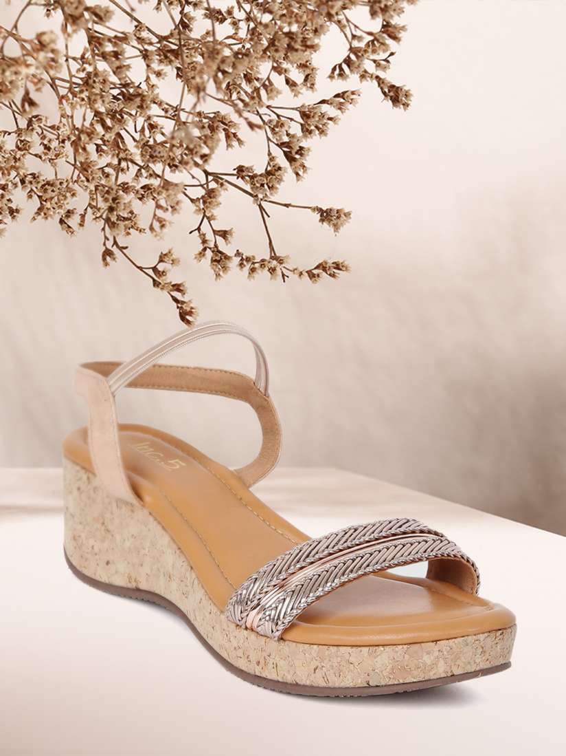 Buy Inc 5 Women Rose Gold Toned Open Toe Wedges Heels for Women 17936348 Myntra