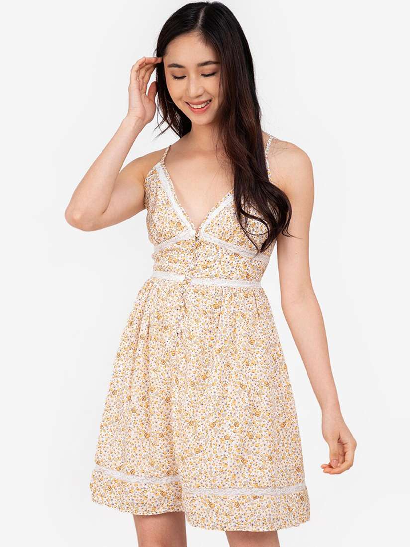 Zalora gold dress top