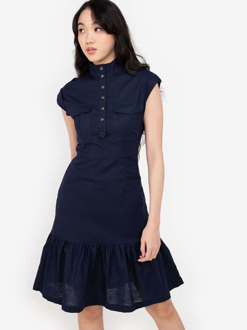 Zalora navy blue dress on sale