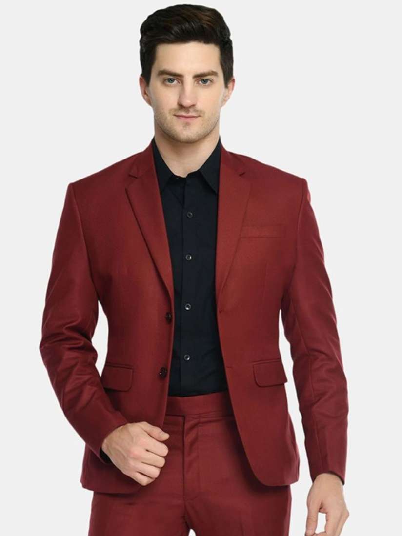 Maroon blazer mens slim fit outlet