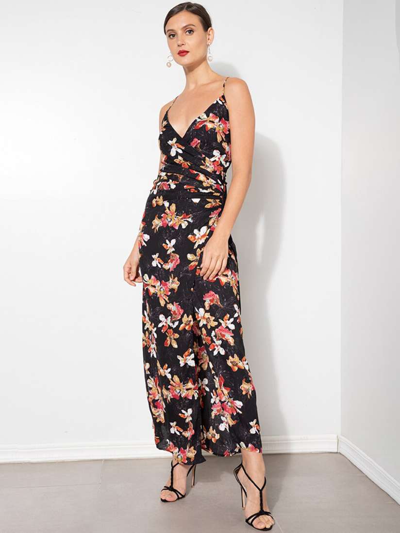 Buy ZALORA OCCASION Black White Floral Draped Detail Maxi Dress Dresses for Women 17946332 Myntra