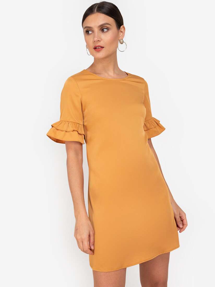 Buy ZALORA WORK Yellow Solid Sheath Midi Dress Dresses for Women 17946794 Myntra