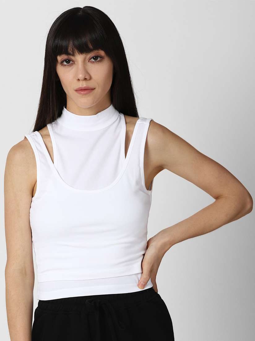 forever 21 white tank