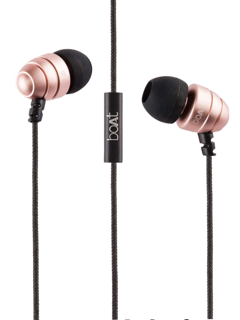 Buy boAt Rose Gold Toned Black Bassheads 170 In Ear Earphones with Mic Headphones for Unisex 1795463 Myntra