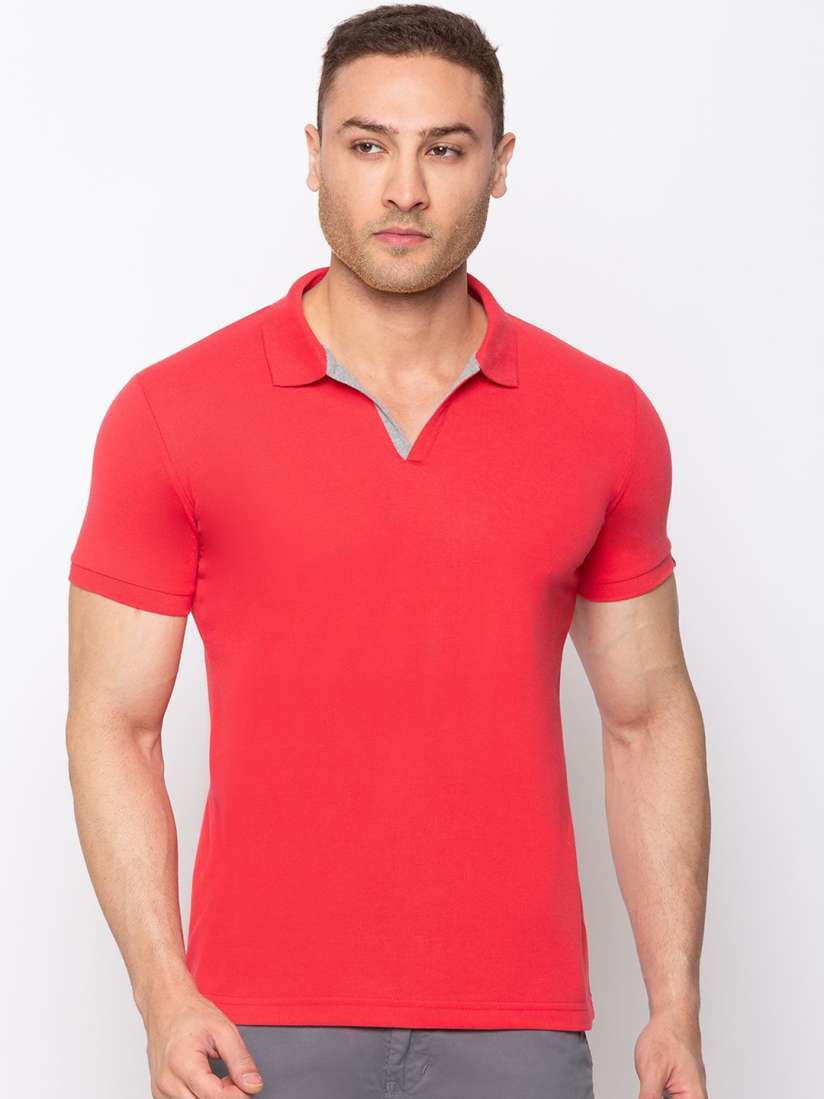 Mens coral polo shirt clearance