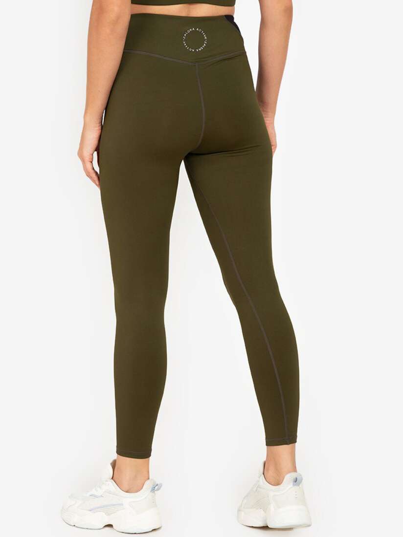 Buy ZALORA ACTIVE Women Olive Green Solid Tights Tights for Women 17962998 Myntra