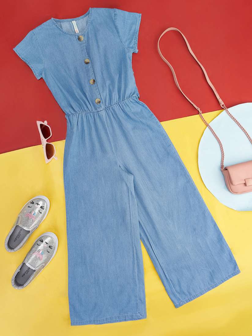 Buy Pantaloons Junior Girls Blue Denim Dress Dresses for Girls 17963476 Myntra