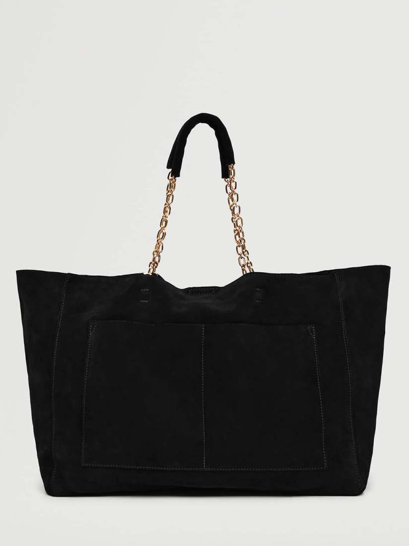 Mango black tote bag top