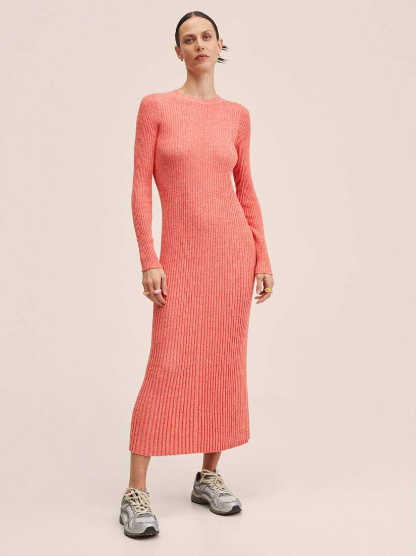 Mango coral dress cheap