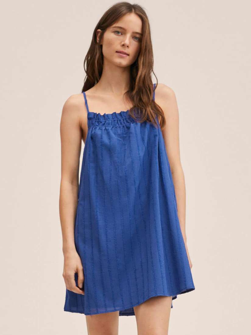 Mango navy blue dress on sale