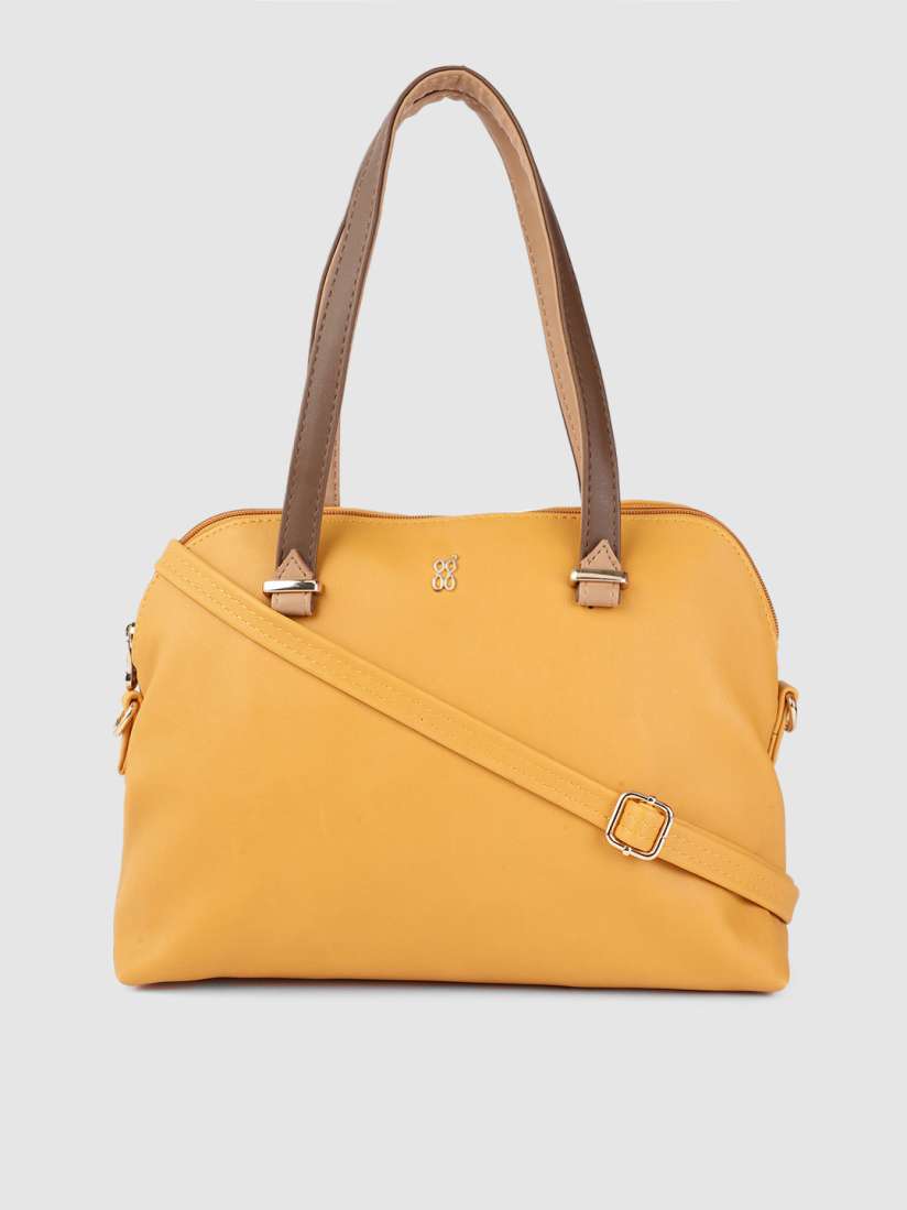 Buy Baggit Women Yellow Solid Structured Handheld Bag Handbags for Women 17970502 Myntra
