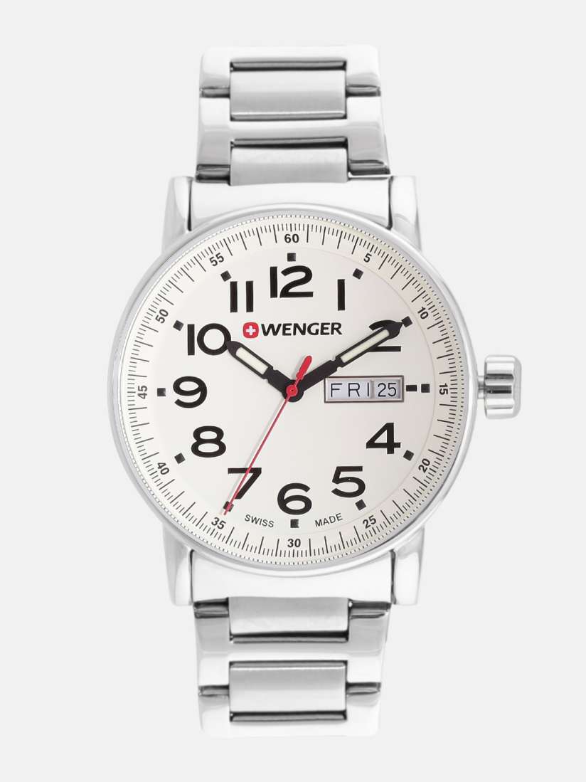 Buy Wenger Attitude Day Date Men Off White Swiss Dial Watch 01.0341.102 Watches for Men 1797060 Myntra