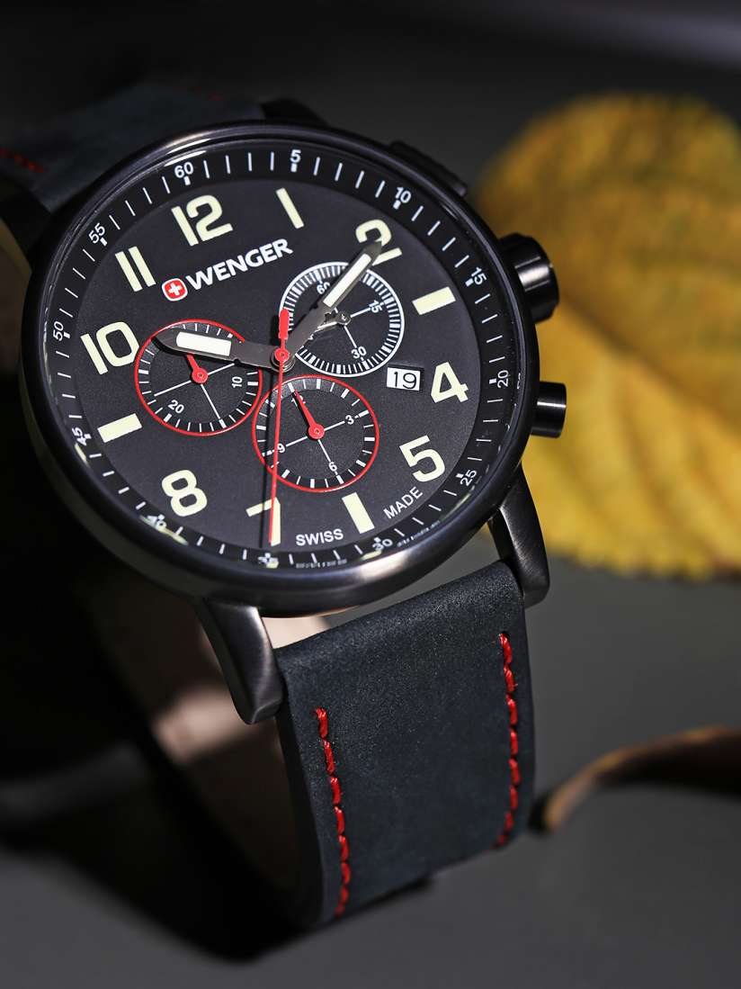 Buy Wenger Men Black Chronograph Swiss Dial Watch 01.0343.104 Watches for Men 1797066 Myntra