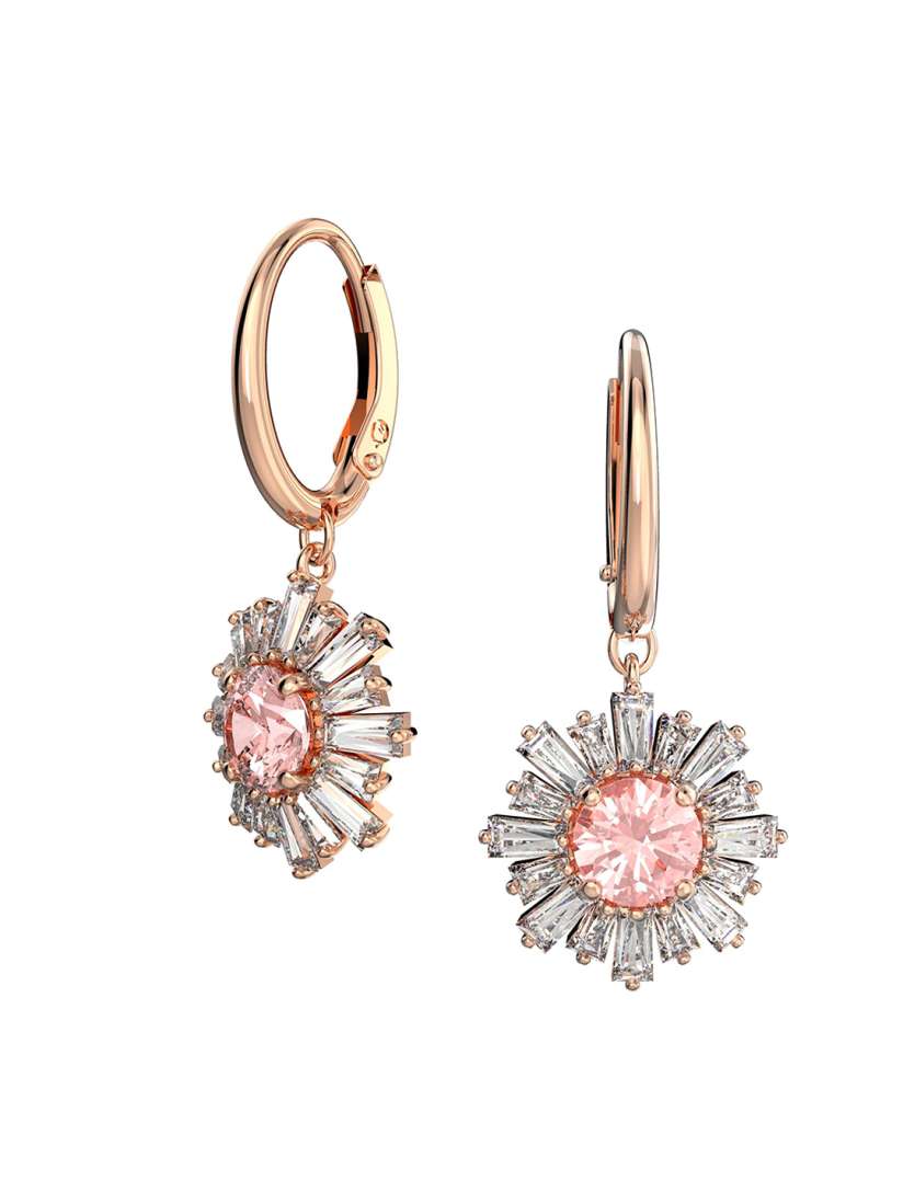 Buy SWAROVSKI Pink Floral Hoop Earrings Earrings for Women 17970736 Myntra