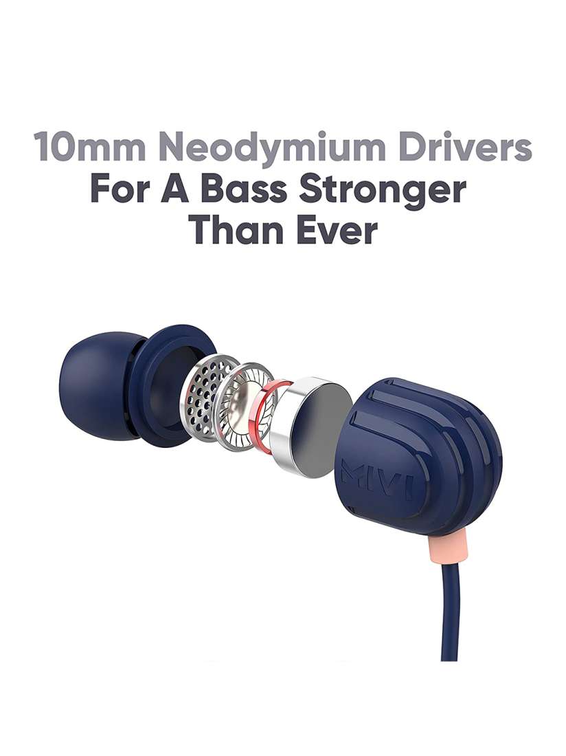 Buy Mivi Rock and Roll E5 Wired Earphones Blue Headphones for Unisex 17978676 Myntra
