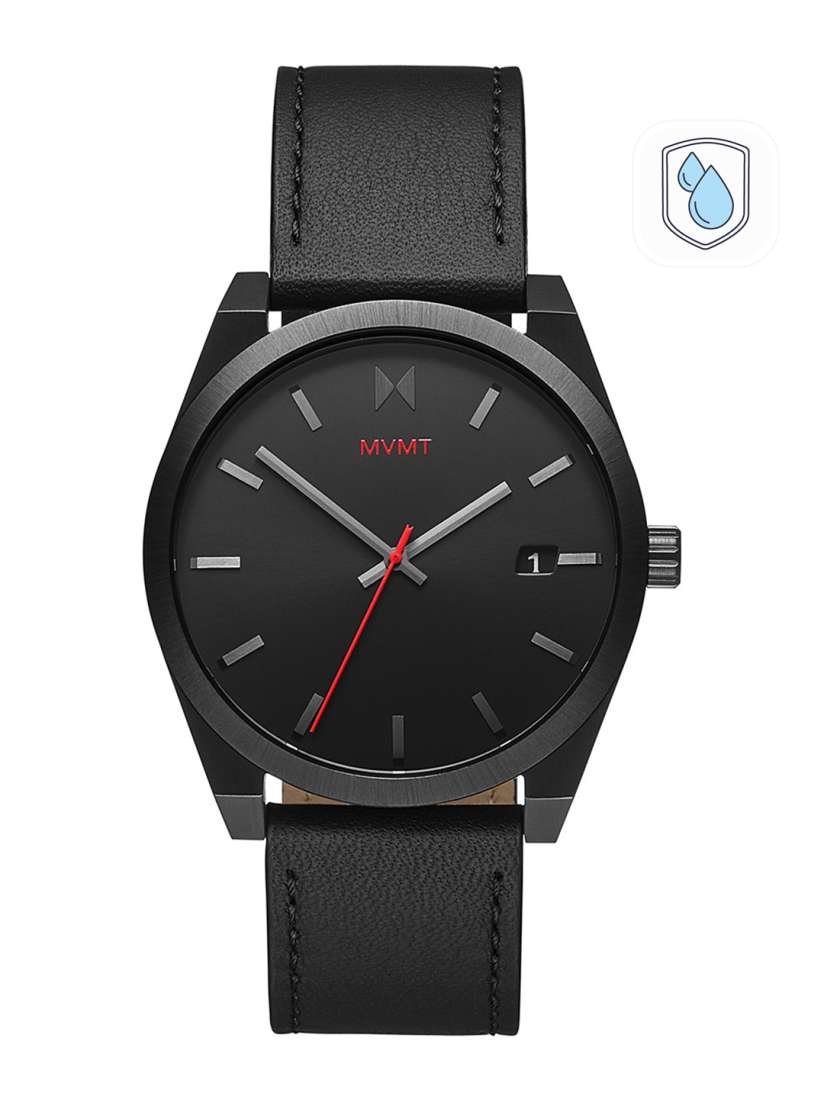 Buy MVMT Men Black Element Quartz Leather Straps Analogue Watch 28000106 D Watches for Men 17981738 Myntra