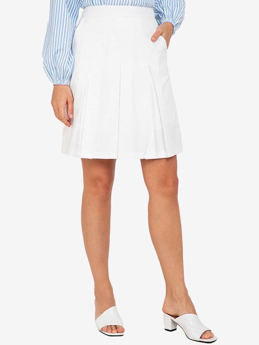 Buy ZALORA WORK Women White Pleated A Line Skirt Skirts for Women 17985540 Myntra
