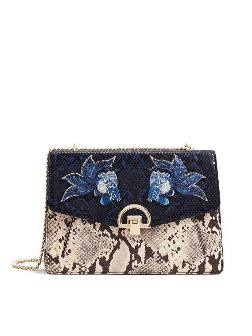 Buy MANGO Multicoloured Snakeskin Textured Shoulder Bag Handbags for Women 1798675 Myntra