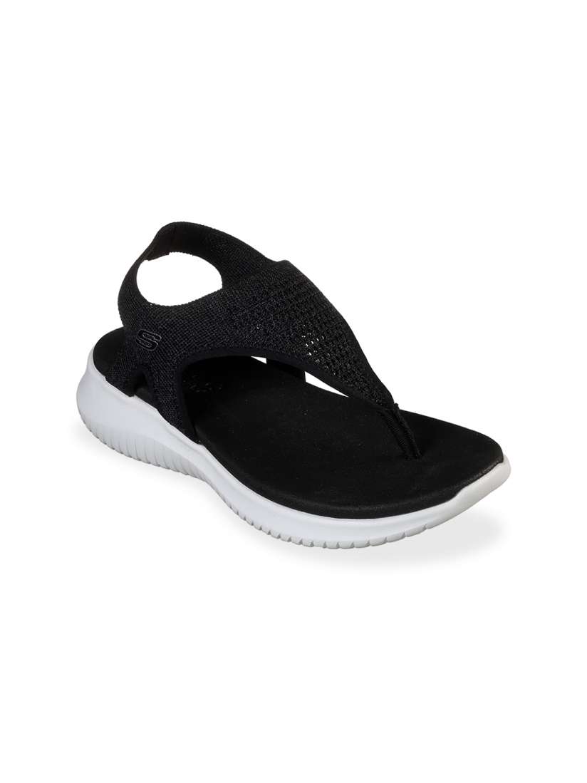 Skechers womens black flats deals