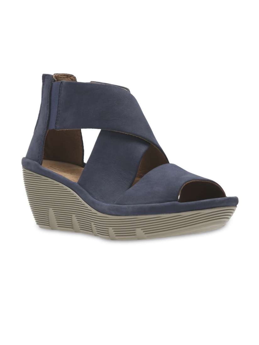 Clarks navy wedges shop