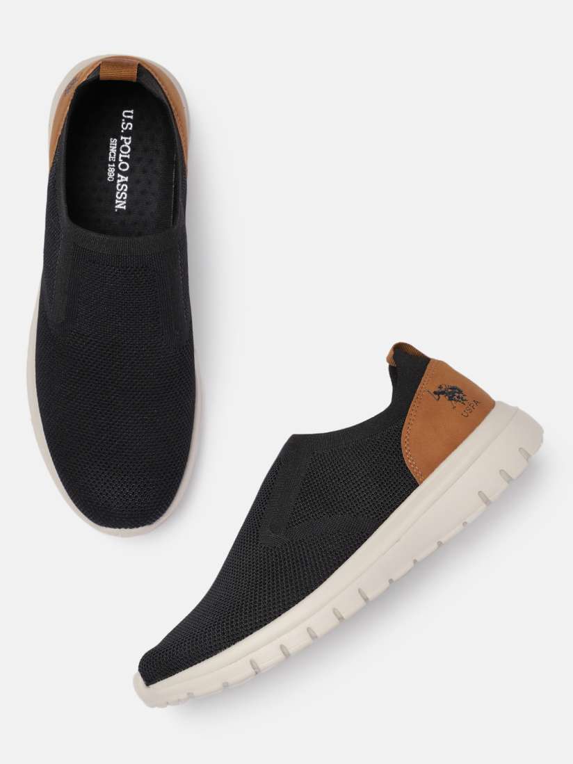 Buy U S Polo Assn Men Black Slip On Sneakers Casual Shoes for Men 18000690 Myntra