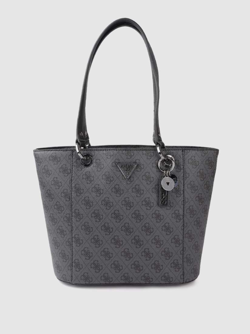Buy GUESS Women Black Brand Logo Print Structured Shoulder Bag Handbags for Women 18001726 Myntra