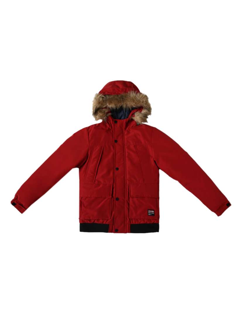 Buy Jack Jones Boys Red Parka Jacket Jackets for Boys 18002270 Myntra