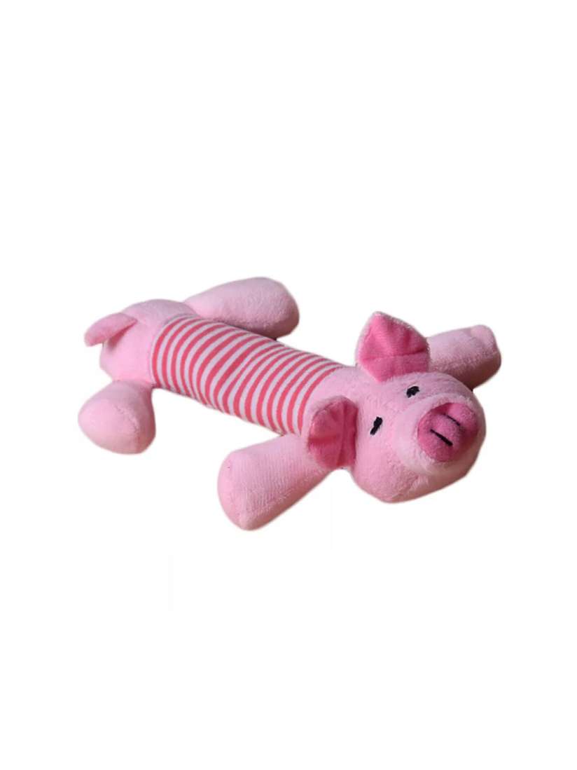Pink dog squeaky toy outlet