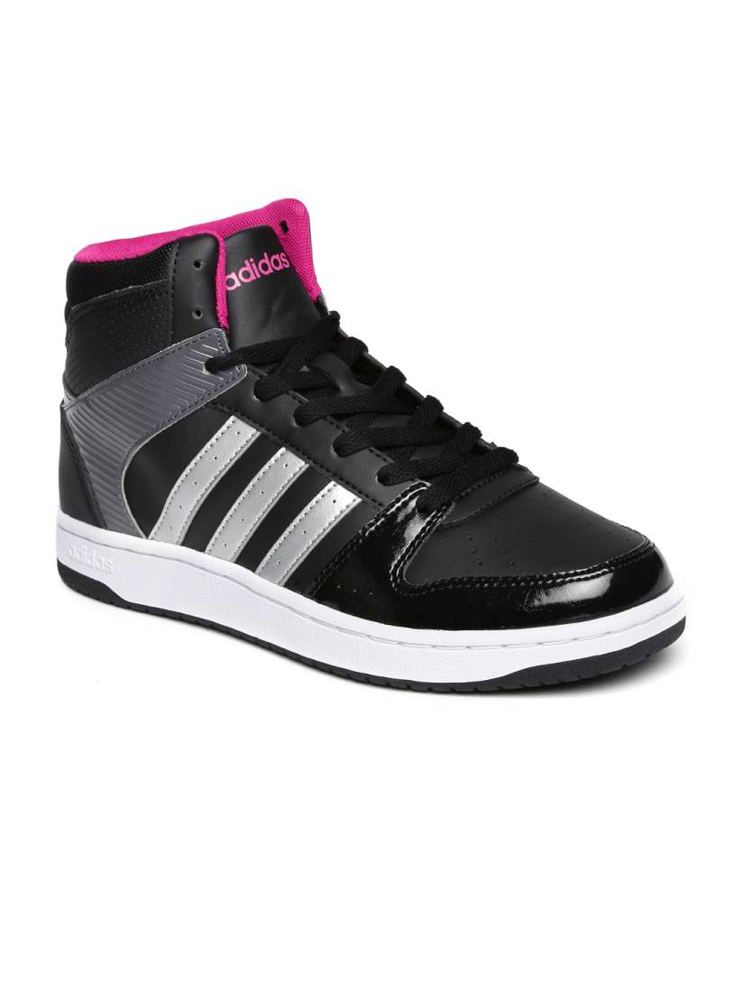 Buy ADIDAS NEO Women Black Perforated VS Hoopster Mid Top Sneakers Casual Shoes for Women 1800786 Myntra