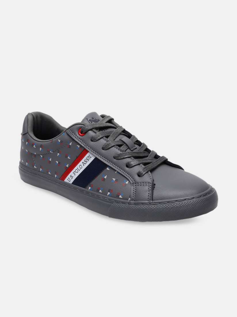 Buy U S Polo Assn Men Grey Printed PU Sneakers Casual Shoes for Men 18008758 Myntra