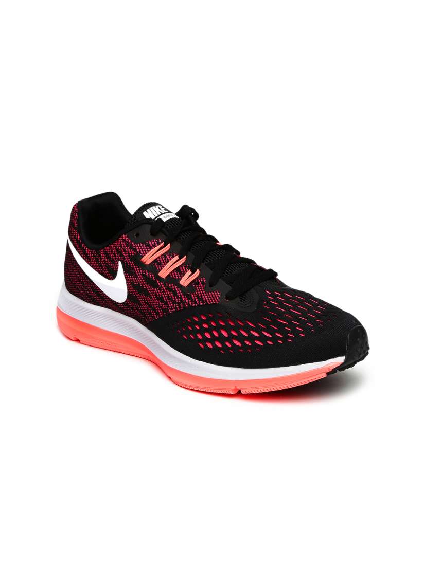Buy Nike Women Black Pink ZOOM WINFLO 4 Running Shoes Sports Shoes for Women 1801021 Myntra