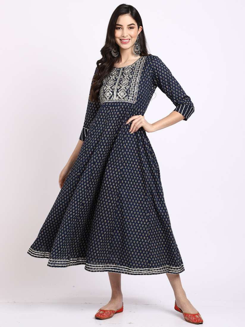 Myntra long anarkali kurtis sales