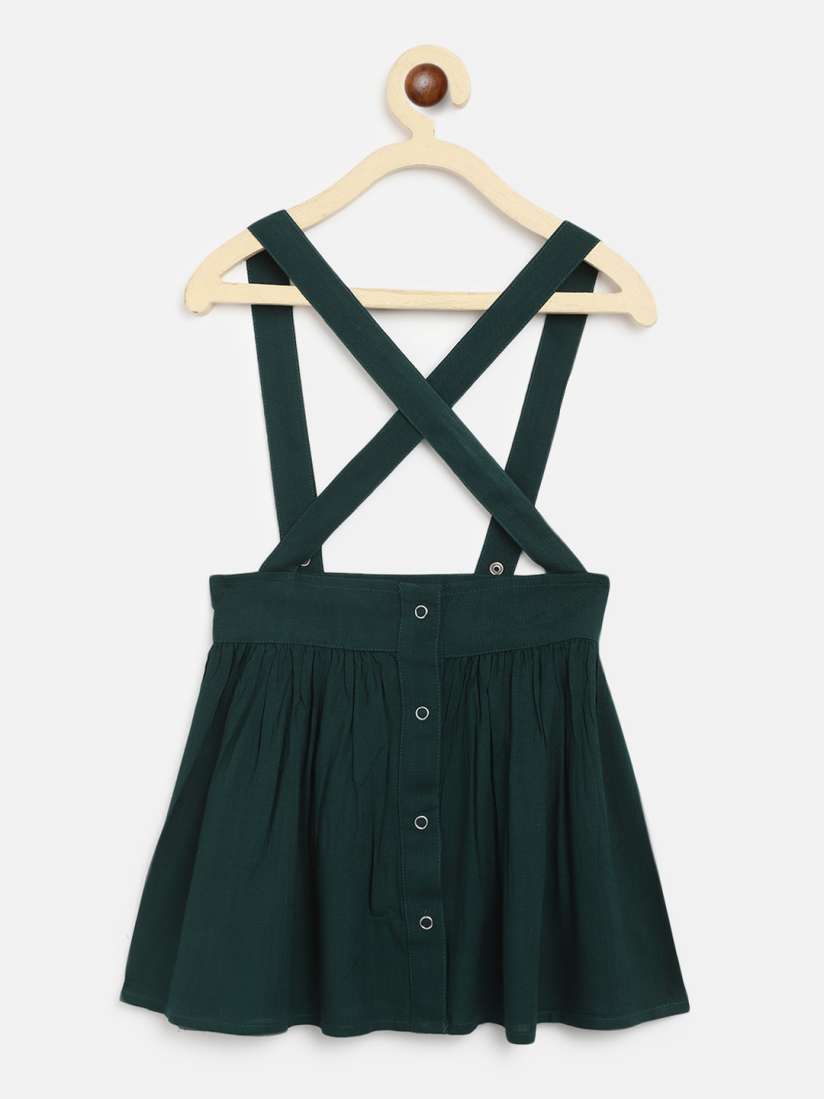 Buy am ma Girls Green Solid A Line Skirt With Suspenders Skirts for Girls 18019906 Myntra