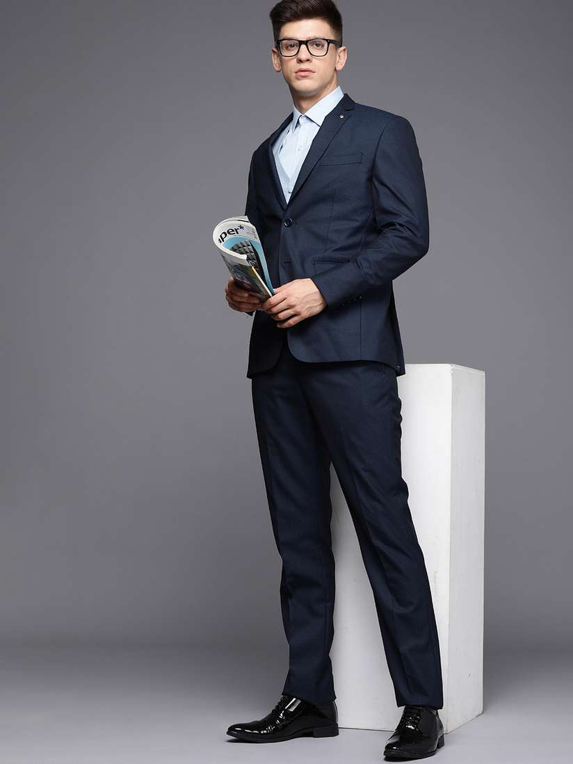 Formal Suits Louis Philippe Suits Blue Louis Philippe Men Navy