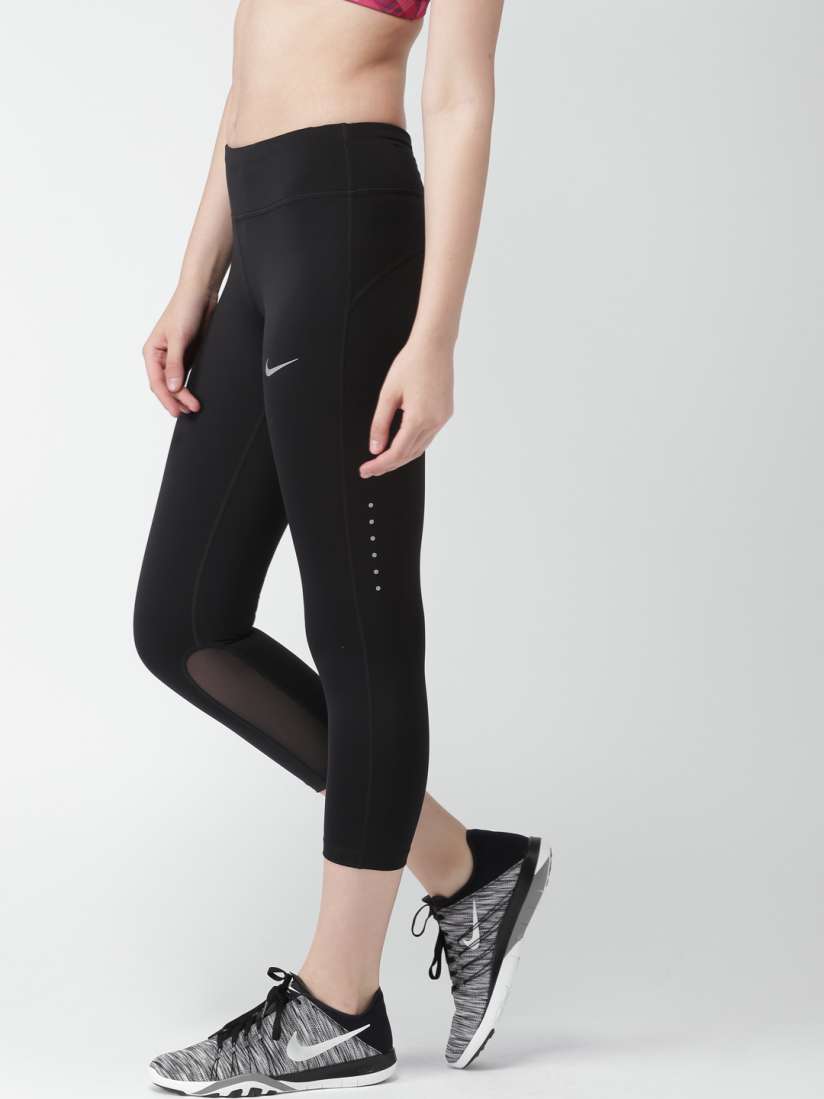 Buy Nike Women Black AS PWR Epic Run Crop Tight Fit Tights Tights for Women 1802856 Myntra