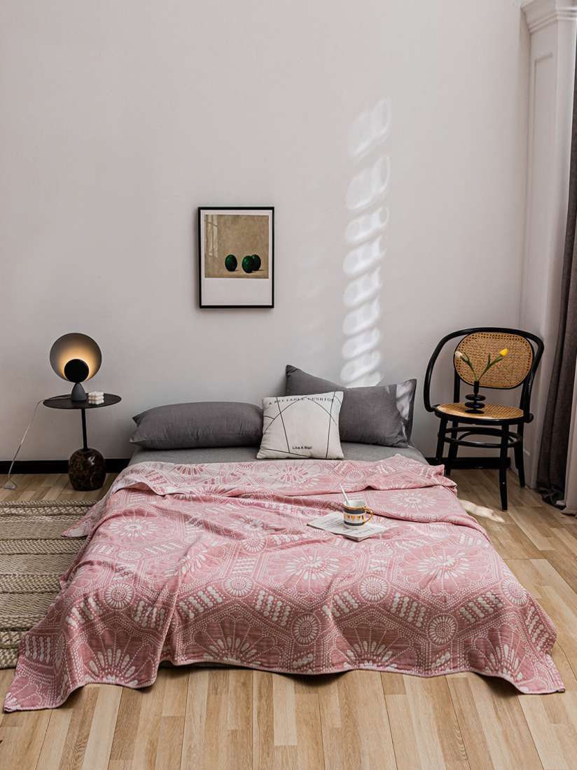 Buy JC HOME Pink White Floral Summer 800 GSM Double Bed Blanket Blankets Quilts and Dohars for Unisex 18031728 Myntra