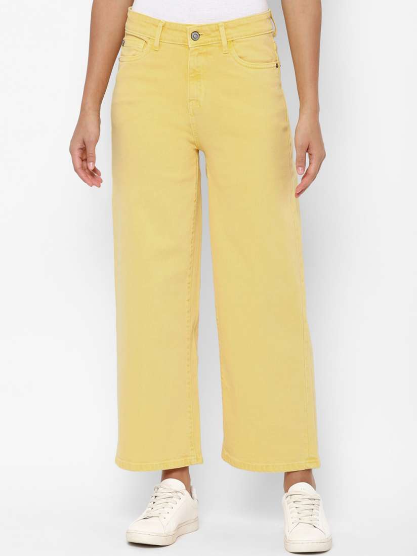 Buy Allen Solly Woman Women Yellow Mid Rise Jeans Jeans for Women 18034726 Myntra