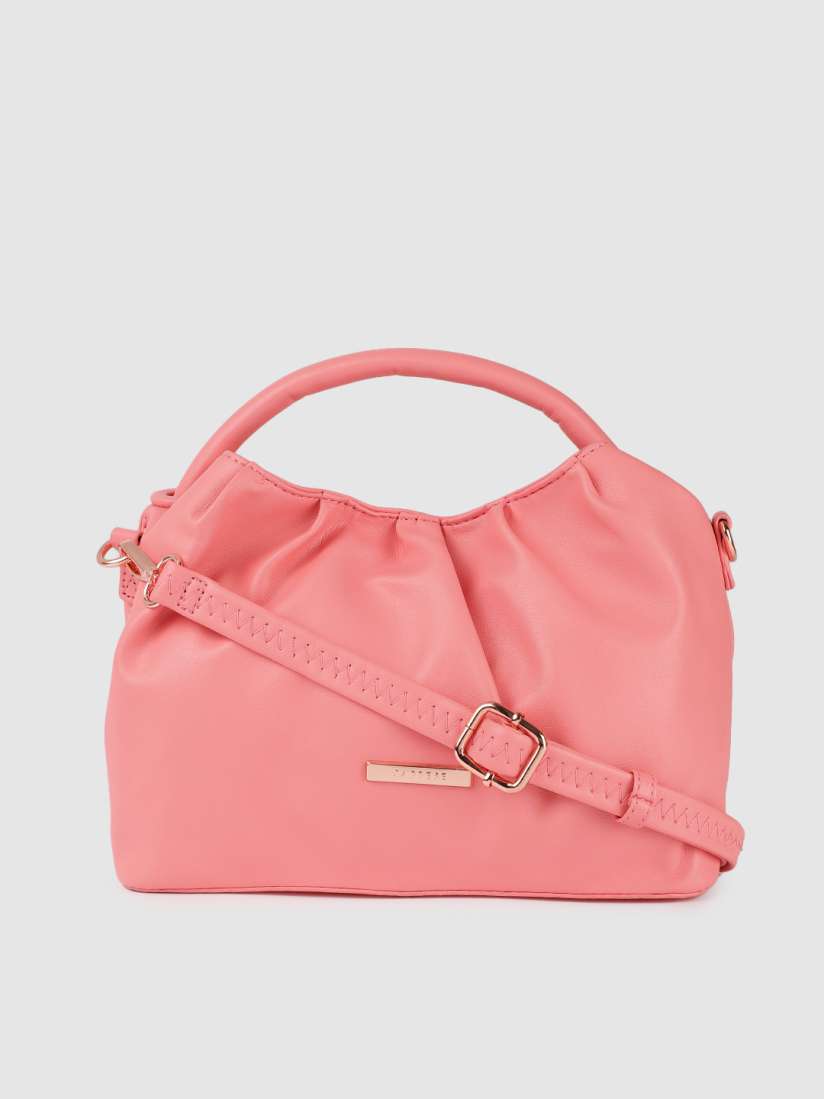 Buy Caprese Pink Solid Handheld Bag Handbags for Women 18035900 Myntra