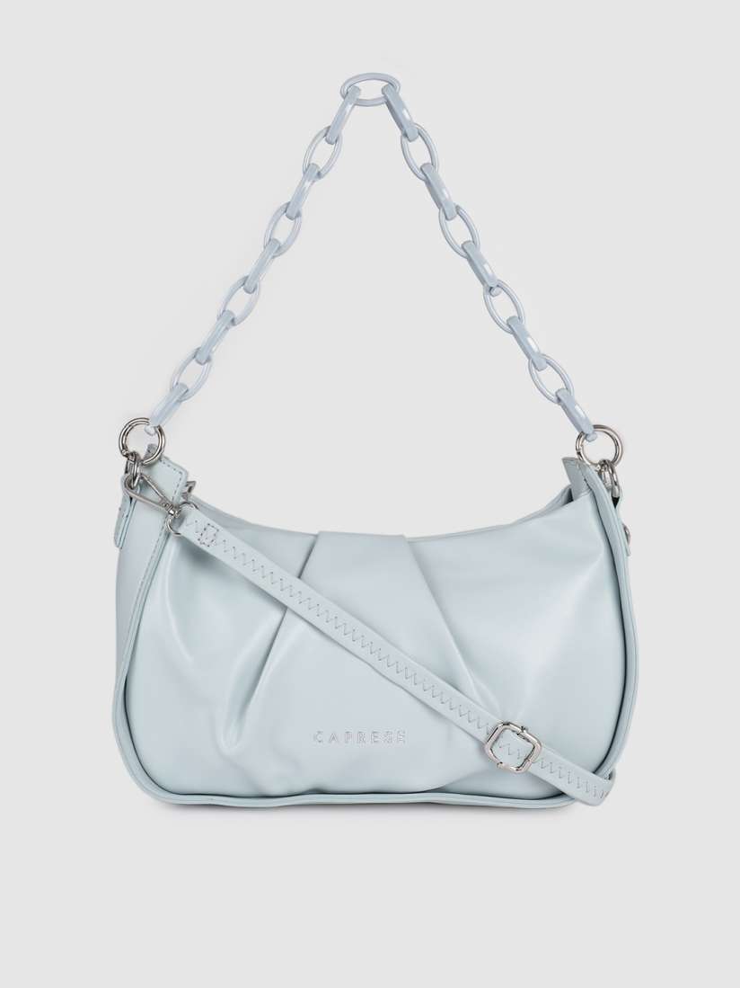 Caprese blue solid sling bag on sale
