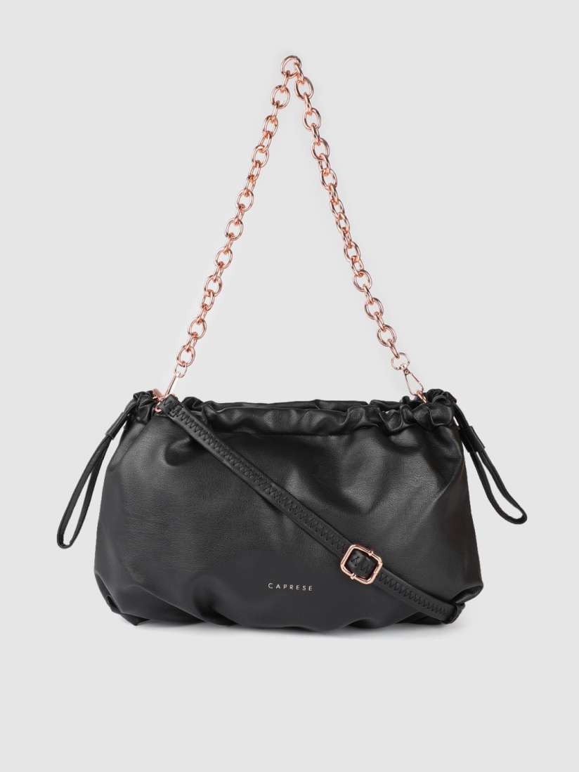 Buy Caprese Black Structured Satchel Handbags for Women 18036312 Myntra