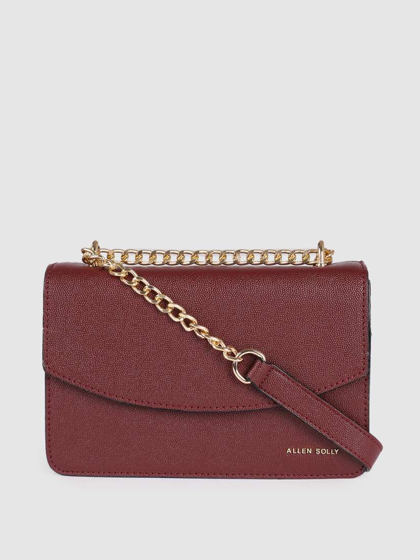 Buy Allen Solly Maroon Solid Sling Bag Handbags for Women 18036868 Myntra