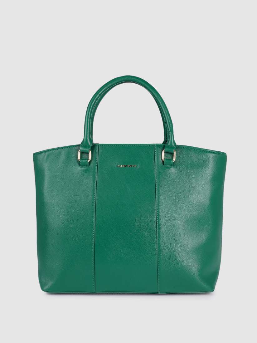 Buy Allen Solly Green PU Oversized Structured Laptop Handheld Bag Handbags for Women 18036912 Myntra