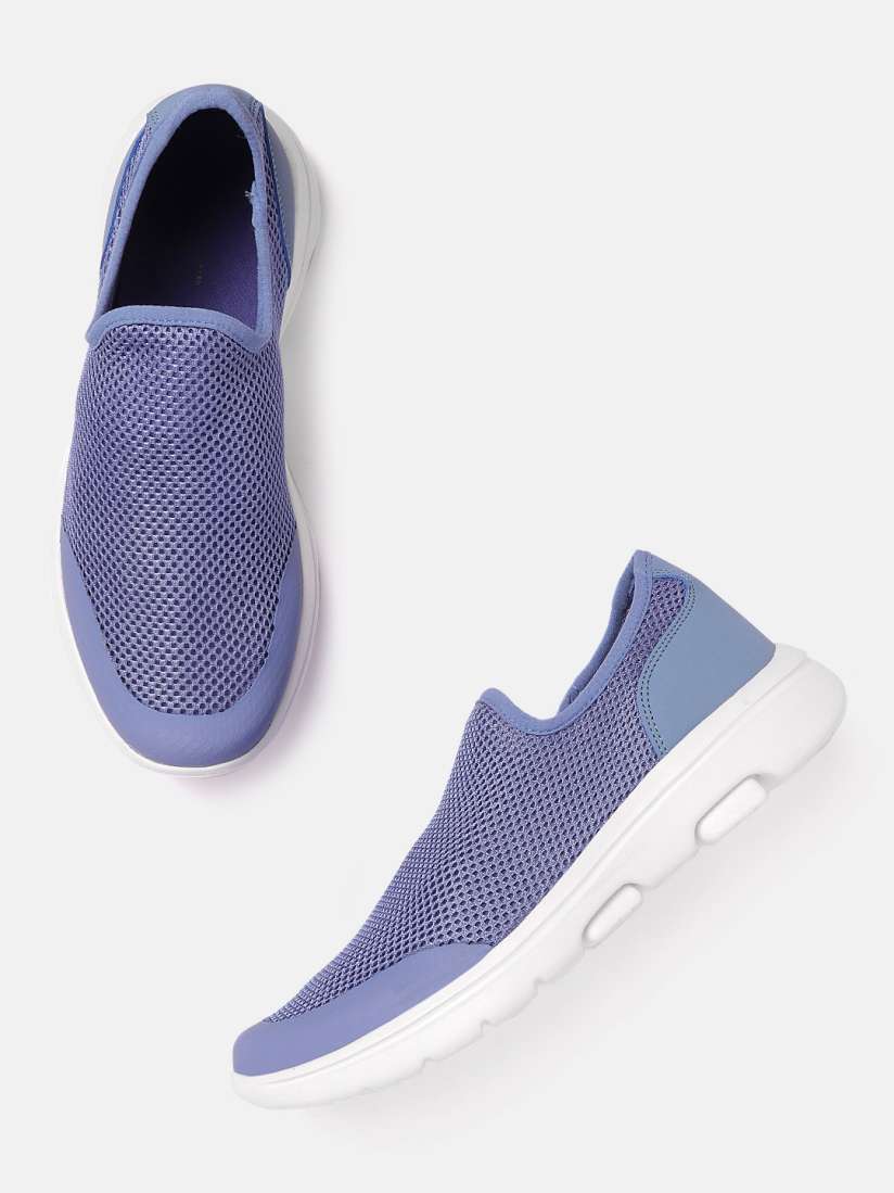 Buy Allen Solly Women Blue Woven Design Slip On Sneakers Casual Shoes for Women 18047218 Myntra