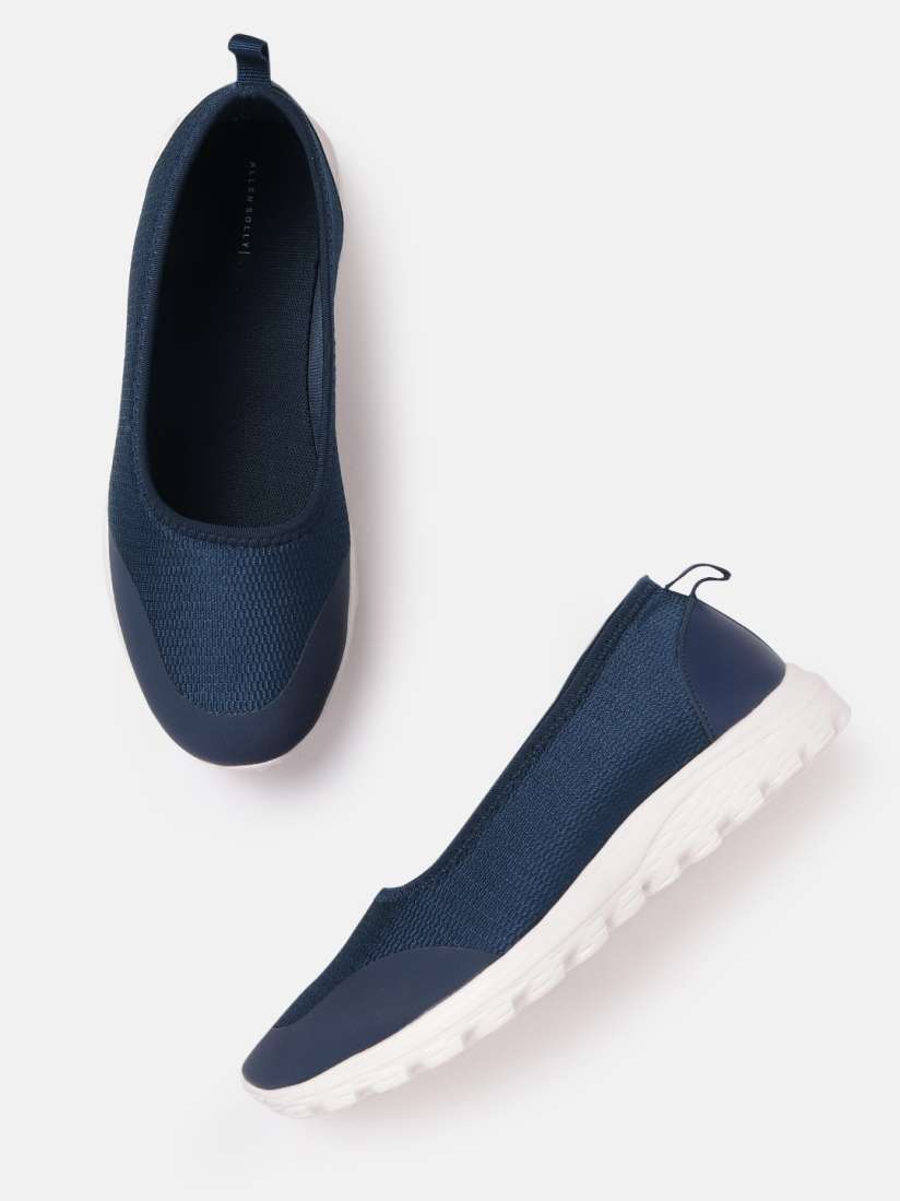 Buy Allen Solly Women Navy Blue Woven Design Slip On Sneakers Casual Shoes for Women 18047350 Myntra