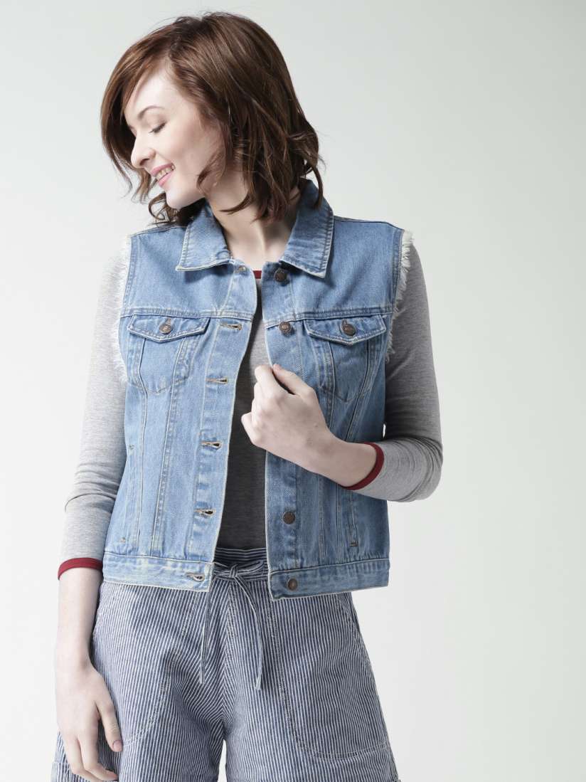 Sleeveless denim jacket forever 21 on sale
