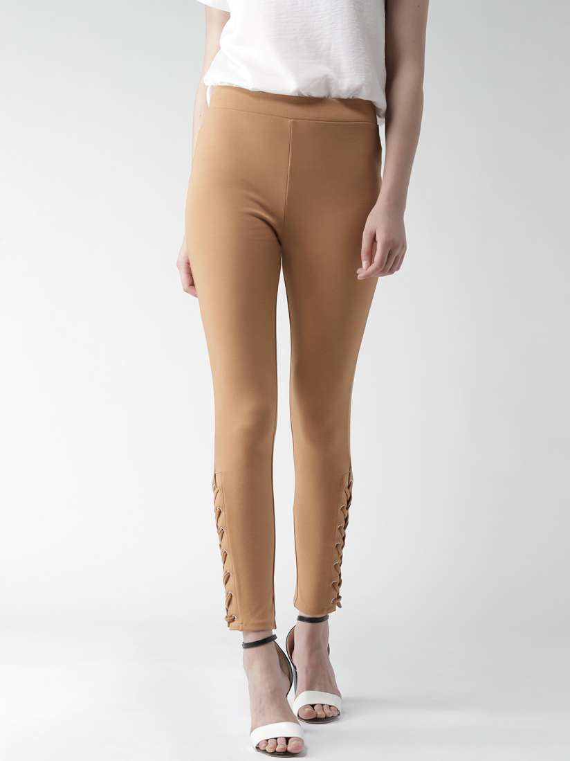 Buy FOREVER 21 Beige Treggings Jeggings for Women 1805587 Myntra