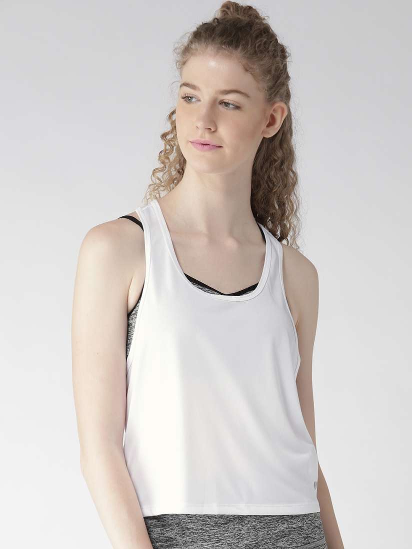 Buy FOREVER 21 Women White Solid Tank Top Tops for Women 1805653 Myntra