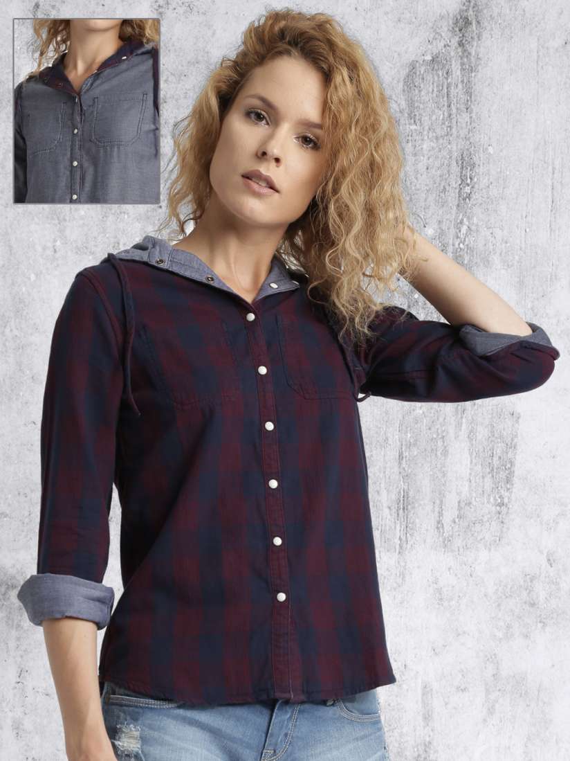 Hooded casual shirts cheap
