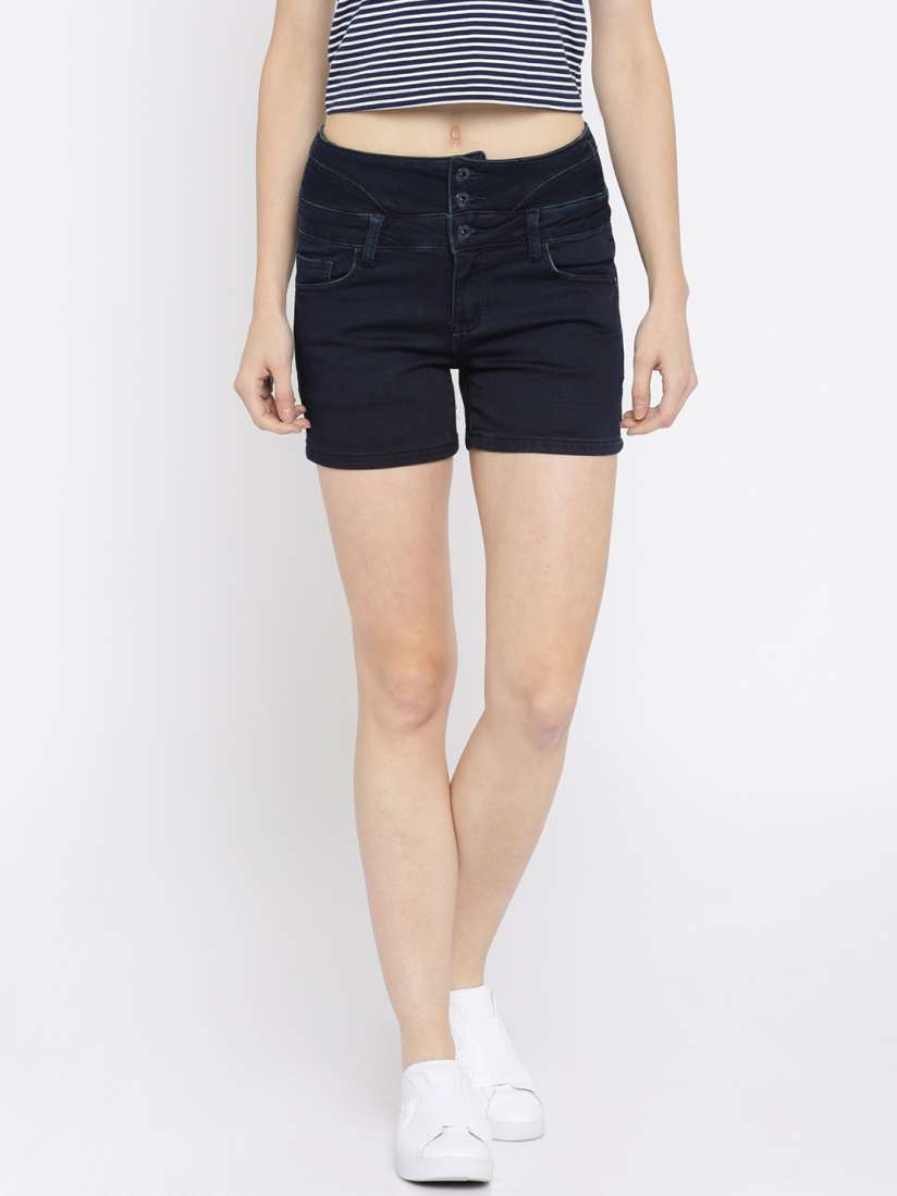 Buy Deal Jeans Women Blue Slim Fit Denim Shorts Shorts for Women 1806071 Myntra