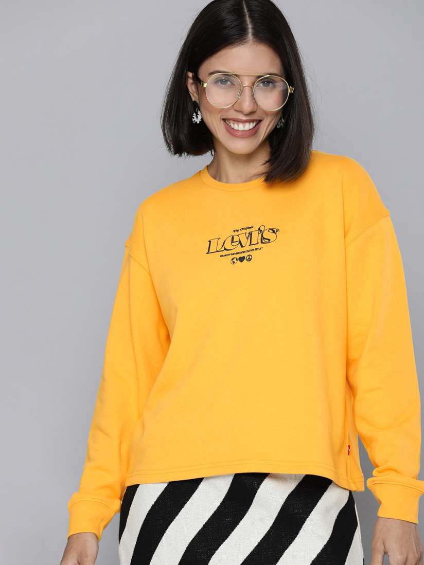 Yellow levis sweatshirt on sale